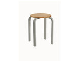 Two Solid Seat Olive Stools